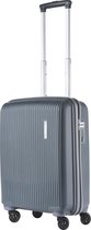 TravelZ Vertical Handbagagekoffer - Luxe TSA handbagage 55cm - Trolley volledig gevoerd - Grijs