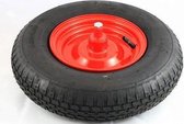 kruiwagenwiel met luchtband 4ply as 150mm