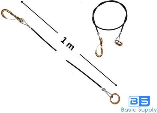 Breekkabel Aanhangwagen - Veiligheidskabel - Kabel Rem Aanhanger - Oplooprem  (100 cm) | bol.com