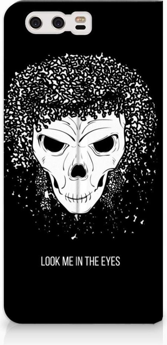 Mobiel BookCase Huawei P10 Plus Skull Hair