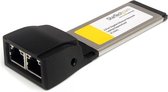 StarTech.com Twee-poort ExpressCard Gigabit Laptop Ethernet Netwerkkaart Adapter