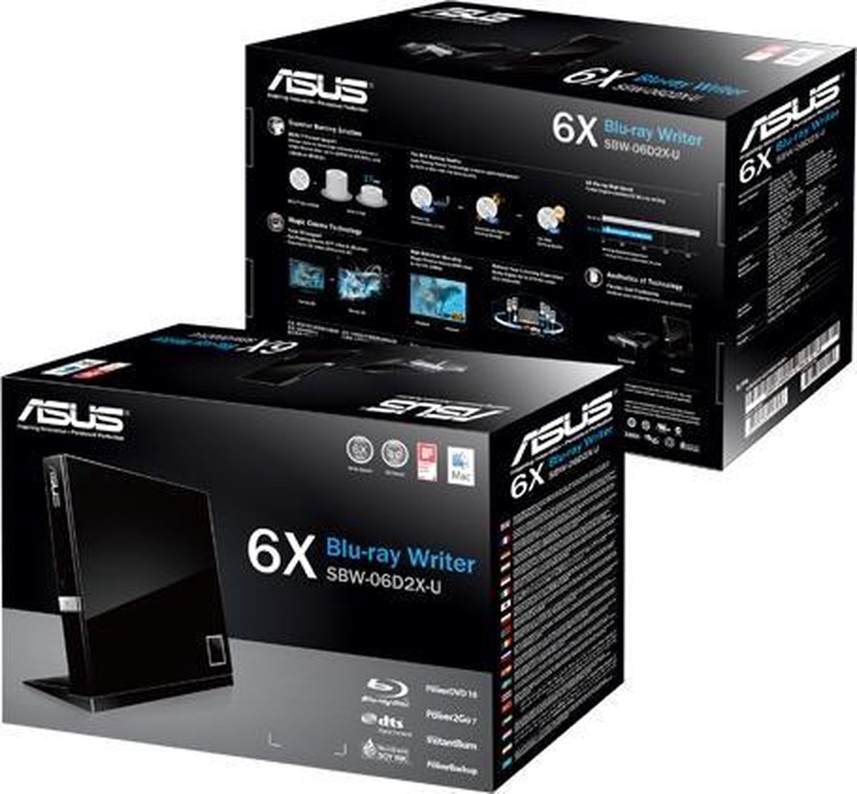 ASUS SBW-06D2XU - Externe Blu-ray brander - USB 2.0 - Zwart | bol.com