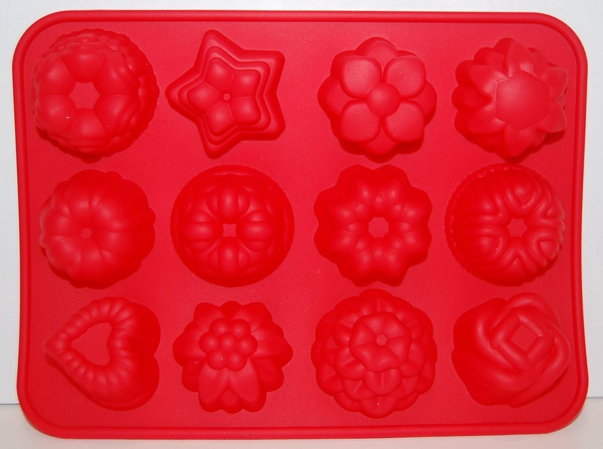 EIZOOK Silicone fruit bloem cake bak ijs vormen | Rood