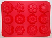 EIZOOK Silicone fruit bloem cake bak ijs vormen | Rood