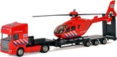 Polesie Die-cast Vrachtwagen met Helikopter - Brandweer