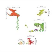 Decoratieve Muursticker Dinosauriërs - Dinosaurus - Draken - Draak - Wanddecoratie - Kinderkamer
