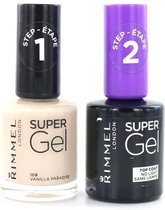 Rimmel Super Gel Duo Nagellak - 108 Vanilla Paradise + Topcoat (zonder doosje)