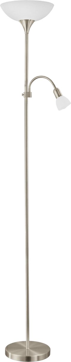 EGLO Up 2 Vloerlamp - E27/E14 - 1765 cm - Grijs/Wit