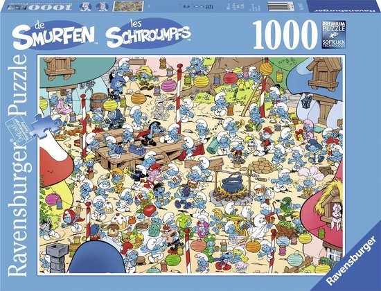 Ravensburger 17291 puzzle 1000 pièces Challenge des schtroumpfs