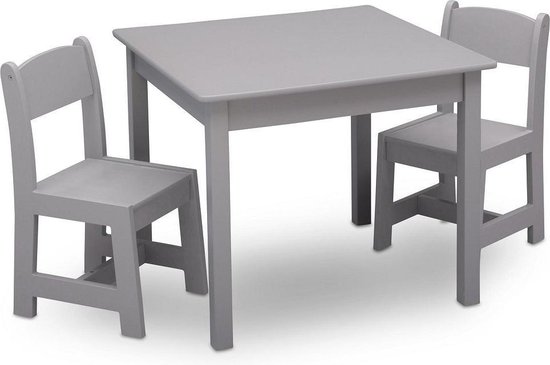 | Delta Children TT89601GN 026 Tafel met 2 Stoelen Grijs Tafel met 2 stoeltjes grijs, Melissa & Doug | 3vosjes.nl