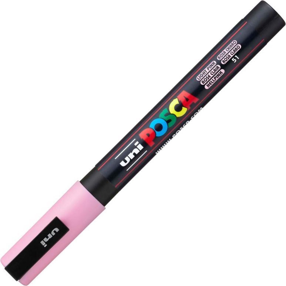 Krijtstift – Fineliner – Universele Marker – 51 Lichtroze – Uni Posca Marker – PC-1M – 0,7mm – 1 stuk