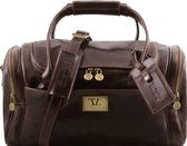 Tuscany Leather Weekendtas Voyager - Donker Bruin - Lederen weekendtas met zijvakken TL141441