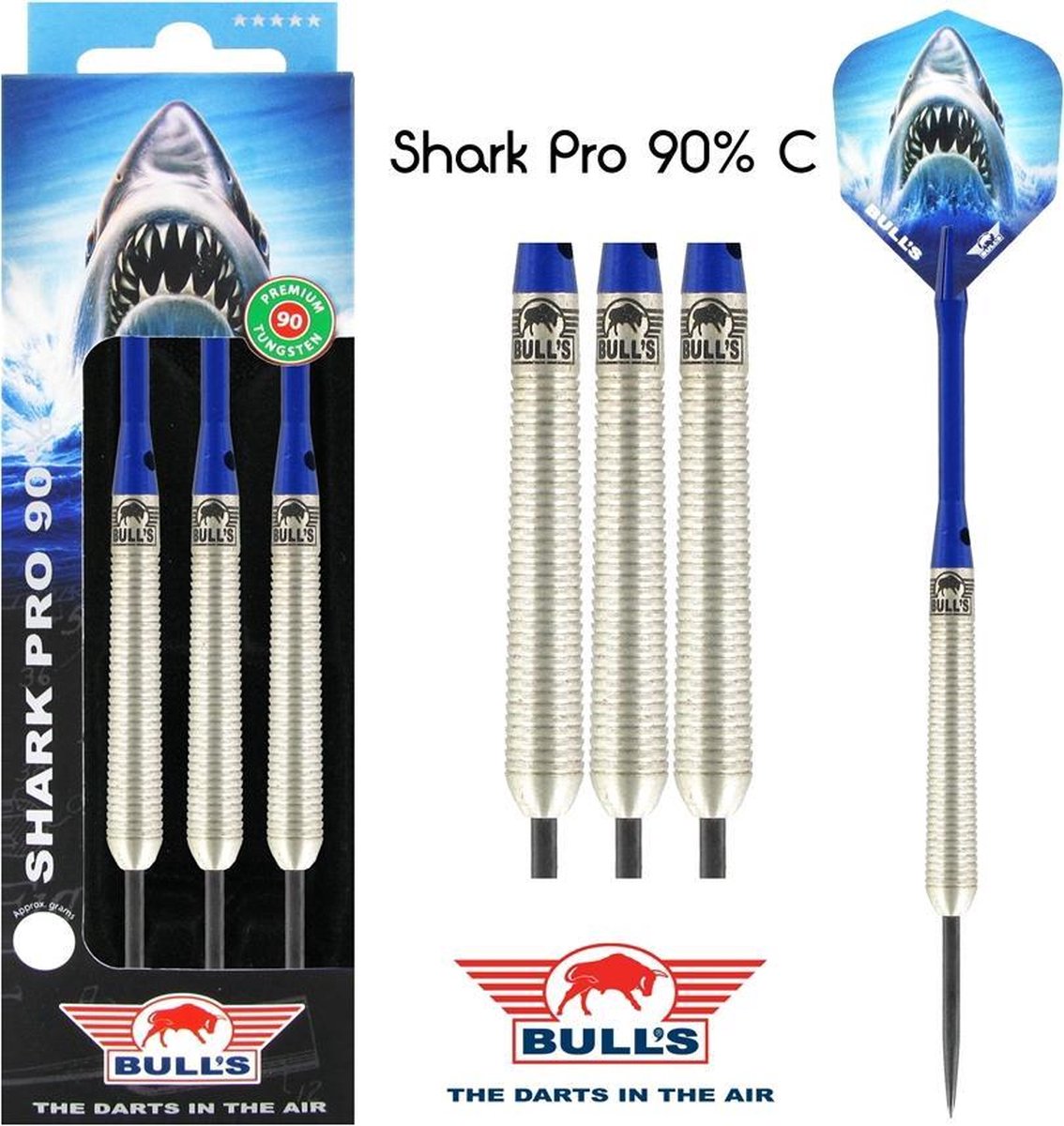Bull's Shark Pro C 90% - Dartpijlen - 17 Gram
