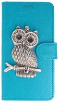 Samsung Galaxy J5 (2017) turquoise hoesje uil zilver