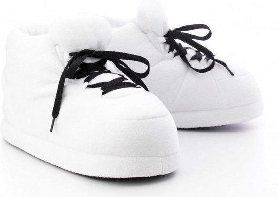Sneaker pantoffels/sloffen voor volwassenen wit maat 37/38 | bol.com