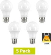 5 Pack - E27 Led Bol Lamp A60 - 9,5w -806 Lm - 2700K Warm Wit - Non Dimmable
