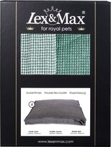 Lex & Max London - Housse amovible pour coussin pour chien - Lit box - 90x65x9cm - Vert foncé