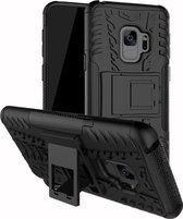 Rugged Kickstand Back Cover - Samsung Galaxy S9 Plus Hoesje - Zwart