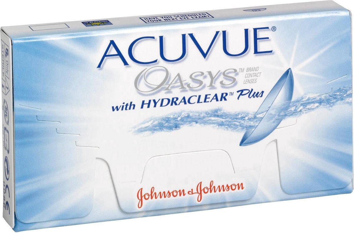-6.00 - ACUVUE® OASYS with HYDRACLEAR® PLUS - 6 pack - Weeklenzen - BC 8.40 - Contactlenzen - Acuvue