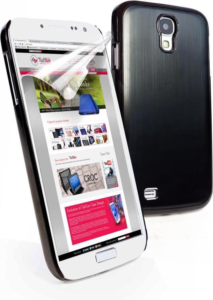 Tuff-Luv Metal shell case Samsung Galaxy S4 zwart