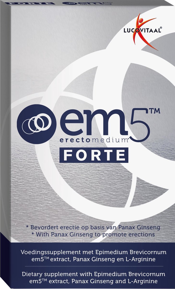 Goedkoopste Lucovitaal EM5 Erectomedium Forte - 6 capsules - Voedingssupplementen