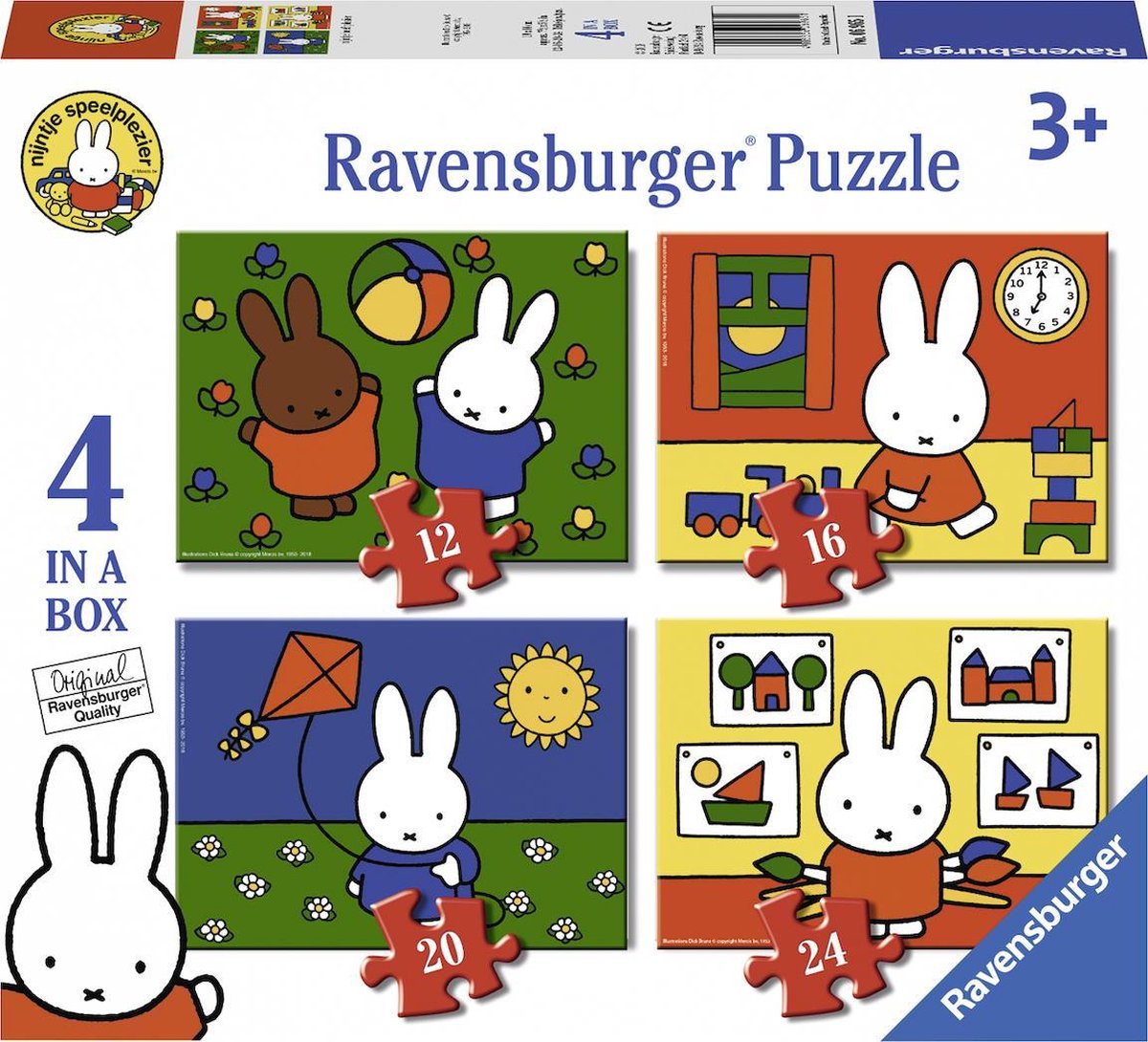 Ravensburger nijntje 4in1box puzzel - 12+16+20+24 stukjes - kinderpuzzel - Ravensburger