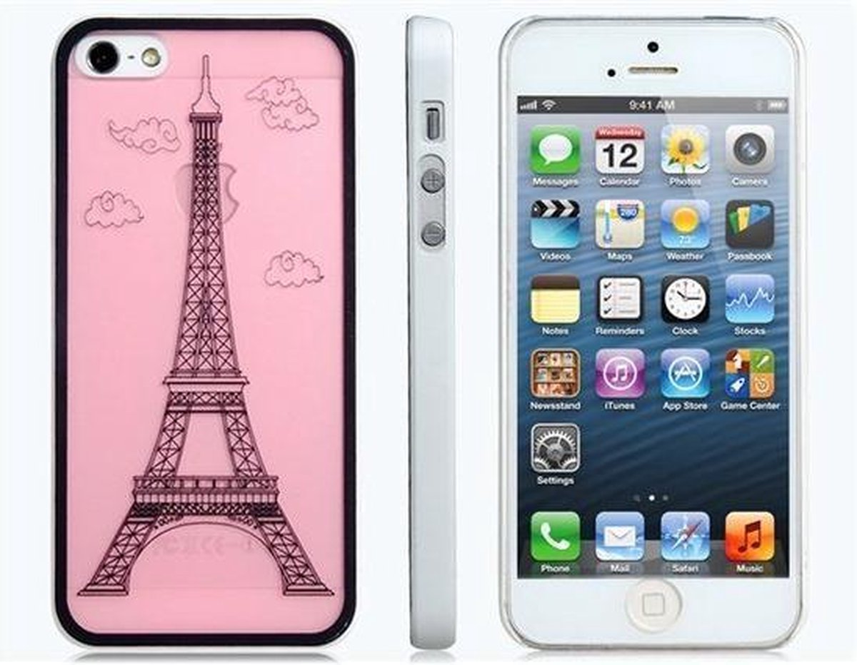 Eifeltoren beschermhoes voor de iPhone 5 5S (Roze)