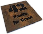 Naambord - Verroest mooi! met zwarte achterplaat, 20x20 cm | Huisnummerbord | Topkwaliteit | Huisnummerbord modern | Naambordjes huisnummer | Gratis verzending!