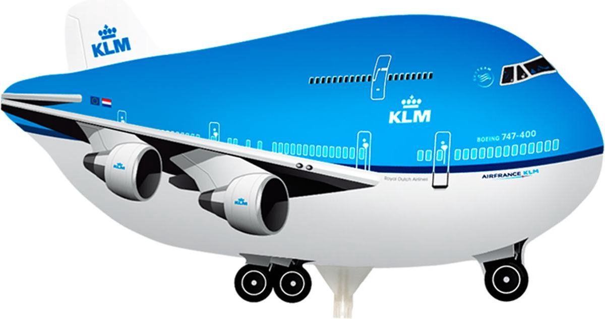 binair Instrueren masker Mini Figuurballon KLM vliegtuig | bol.com