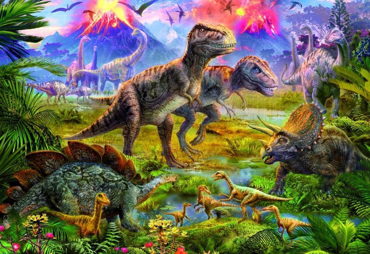 Educa Dinosaure Gathering 500 Pièce Animal Puzzle NOUVEAU 