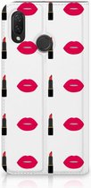 Huawei P Smart Plus Standcase Hoesje Design Lipstick Kiss