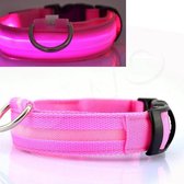 OWO - Honden halsband met led verlichting - roze/medium 36-48cm