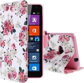 Color Painting serie Bloomy Peonies wallet cover Microsoft Lumia 535