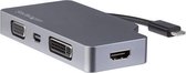 StarTech.com USB-C 4-in-1 video adapter USB-C naar VGA, DVI, HDMI of mDP 4K space gray grijs