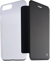 KSIX Crystal Folio Case - iPhone 7 plus en iPhone 8 Plus - Zwart