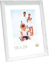 Deknudt Frames fotolijst S46DF1 - wit met biesje - voor foto 10x15 cm