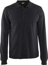 Blåkläder 3388-1050 Piqué long sleeve Zwart maat M