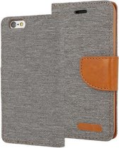 Jeans Bookstyle case voor Apple iPhone X / XS Grijs