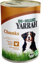 Yarrah Biologische Hondenvoer - Brokjes In Saus Kip Met Brandnetel En Tomaat - 405 gr