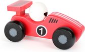 Small Foot Raceauto Hout Rood/wit 13 X 6 Cm