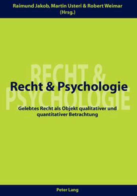 Recht und Psychologie - cover