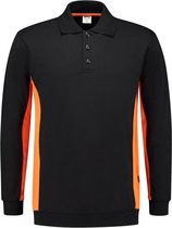 Tricorp 302003 Polosweater Bicolor Zwart/Oranje maat S