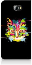 Huawei Y5 2 | Y6 Compact Uniek Standcase Hoesje Cat Color