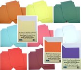 40 Boek Kaarten - 10 Kleuren - met envelop - Maak zelf mooie Kaarten in de vorm van een boek