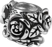 Quiges - 925 - Zilveren - Bedels -Sterling zilver - Beads - Rozen Bloem Kraal Charm - Geschikt – voor - alle bekende merken - Armband Z308