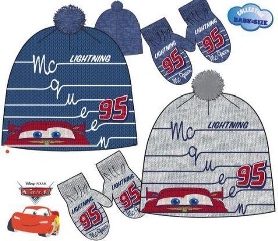 Disney Baby Cars grijze muts wanten maat 48 bol