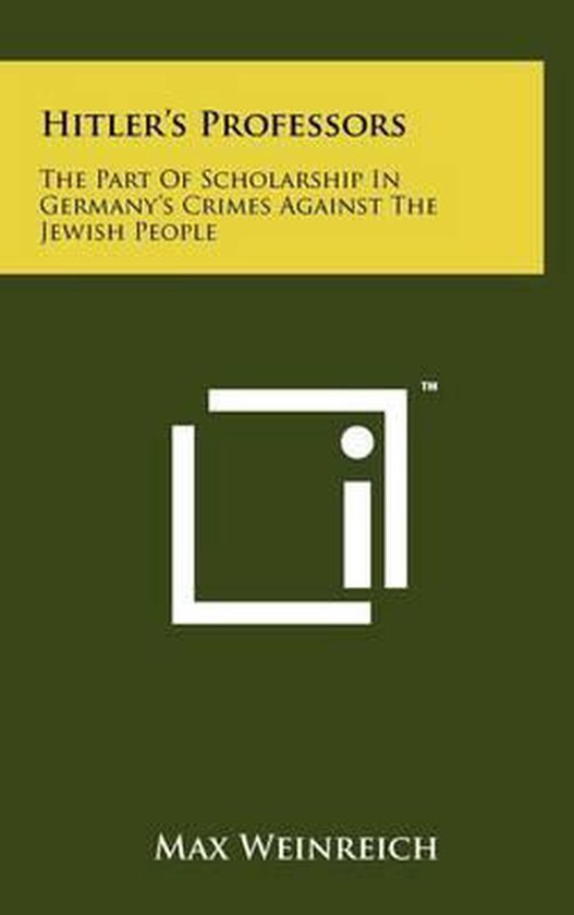 Hitler's Professors - cover