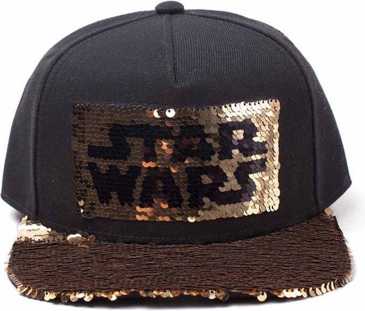 Star Wars - Logo snapback pet met pailletten zwart/goudkleurig