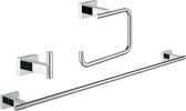 GROHE Essentials Cube badkamer accessoireset (3-in-1) - Chroom