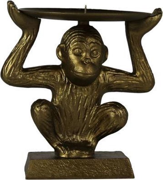 Housevitamin kandelaar / kaarsenstandaard gouden aap - 1 kaars | bol.com